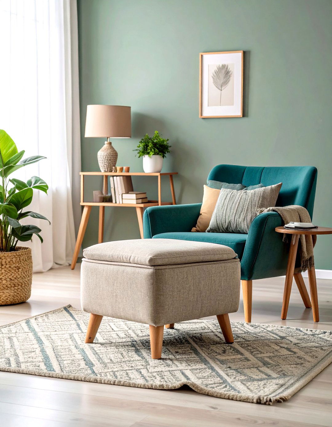 Storage Ottoman Doubles as a Seat - 25 office storage ideas