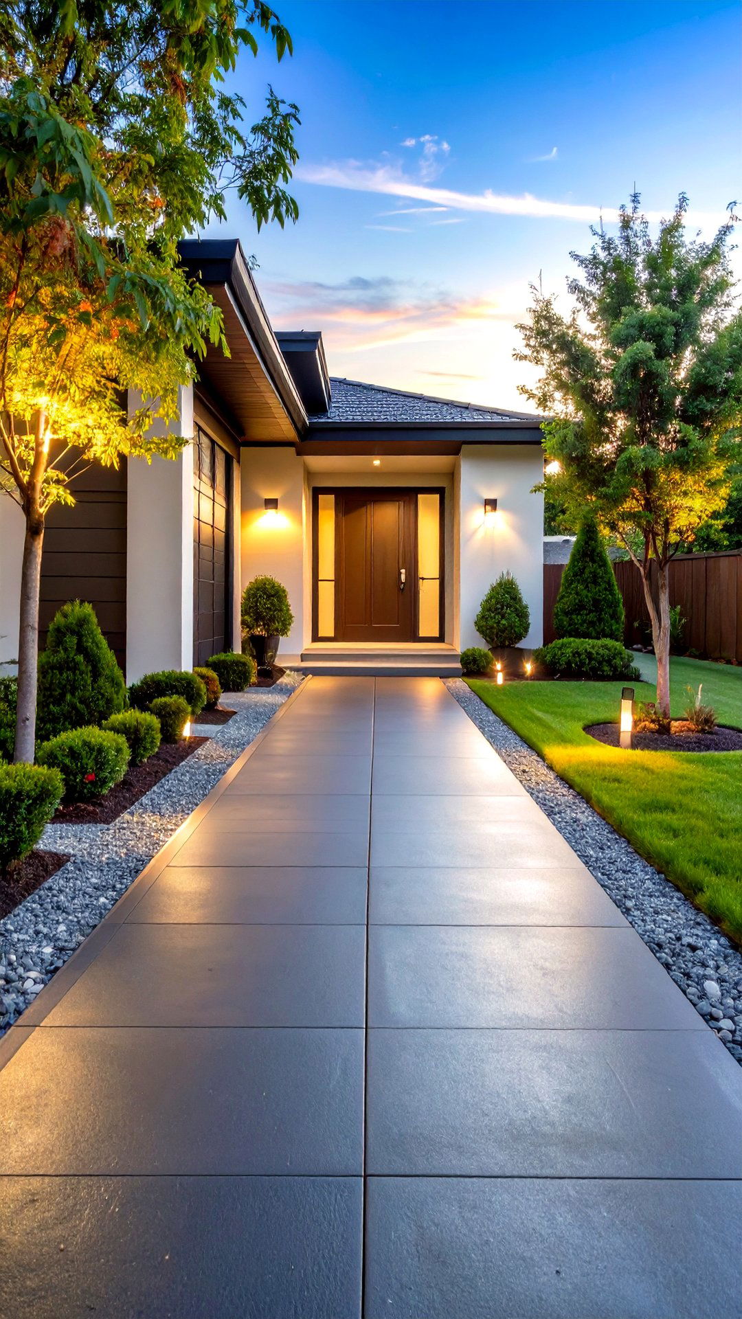 Straight Line Asphalt Walkway for Minimalist Curb Appeal - 25 asphalt walkway ideas