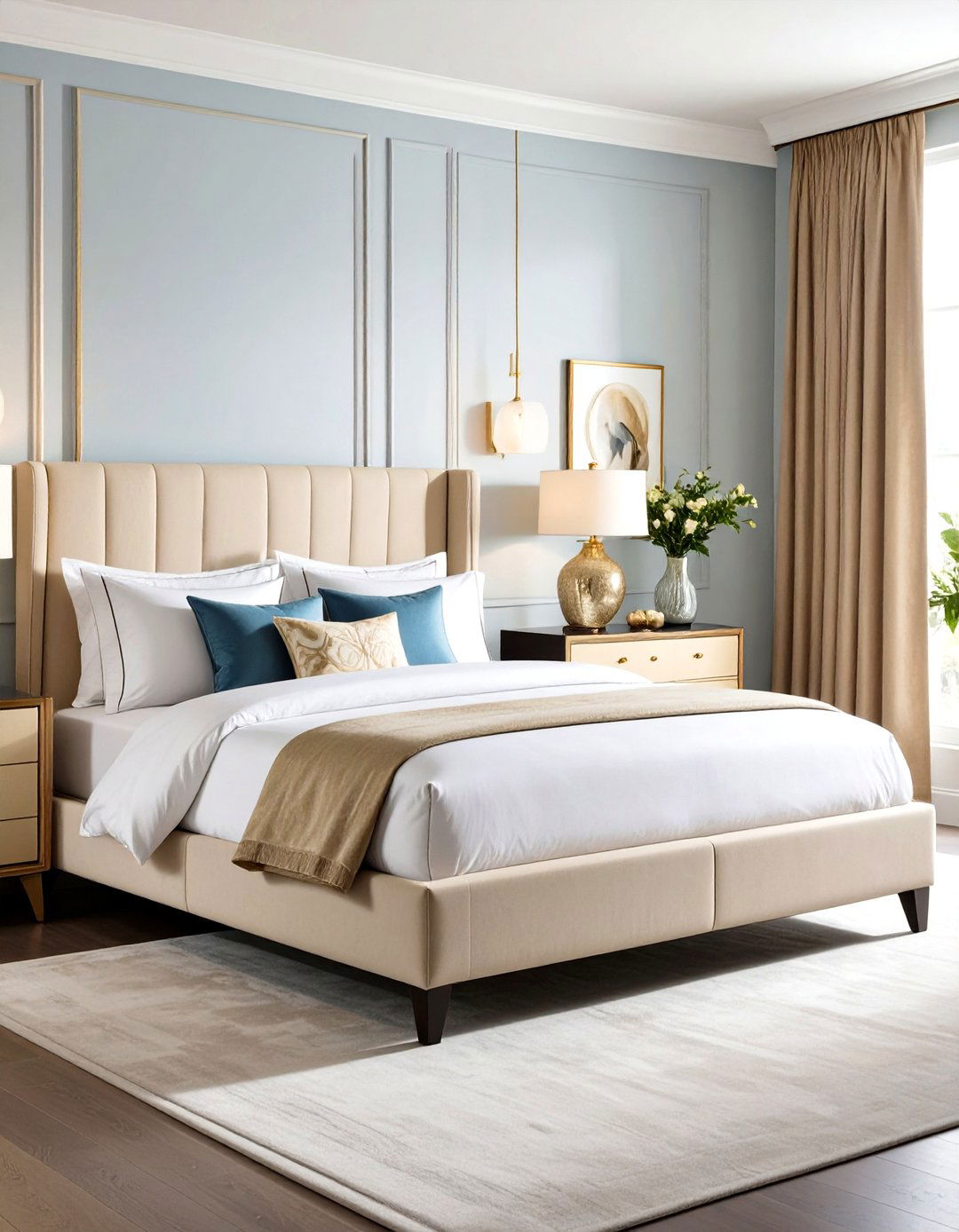 Streamlined Furniture Silhouettes in an Art Deco Bedroom - 25 art deco bedroom ideas
