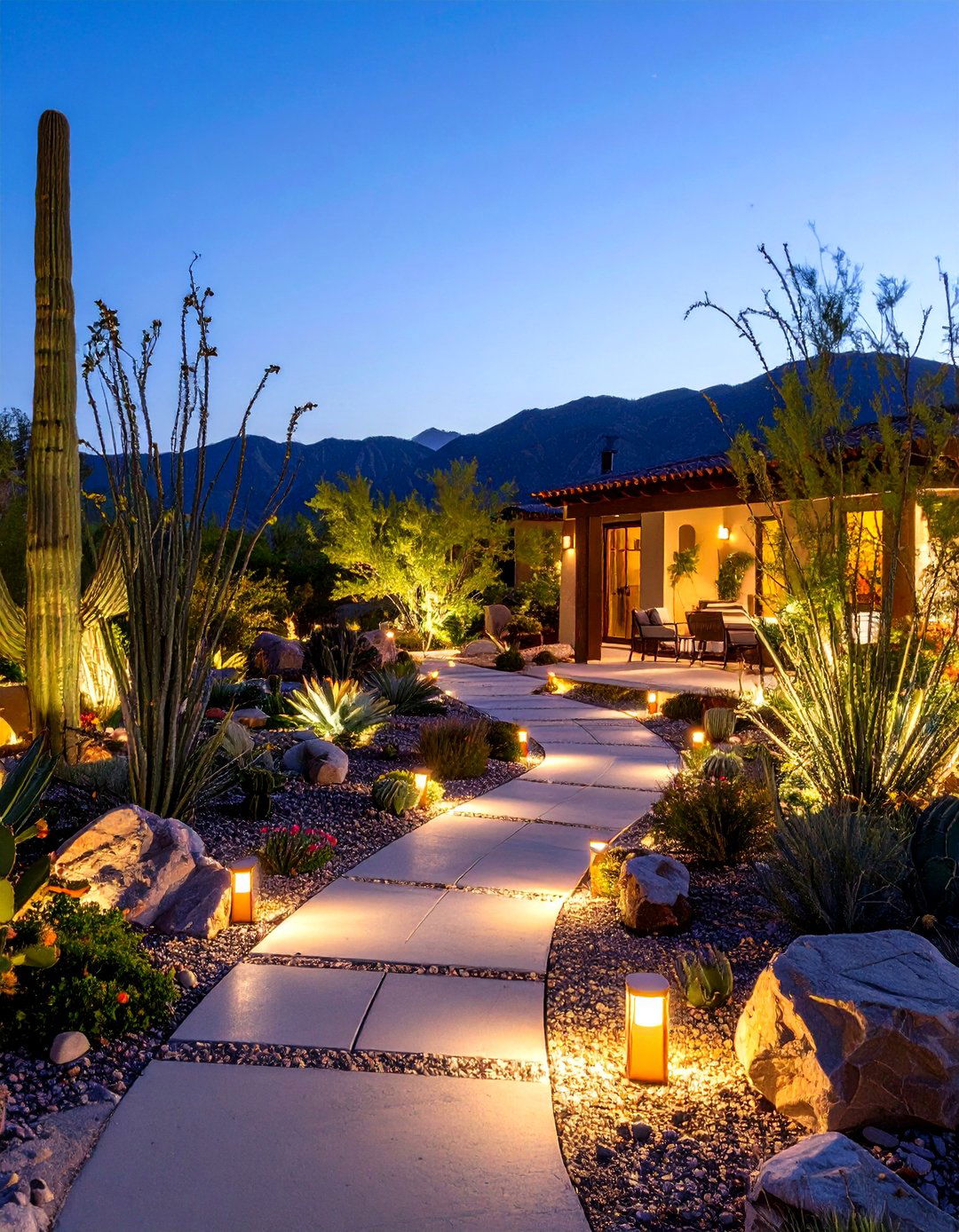 Subtle Low Voltage Lights Extend Backyard Evenings - 25 arizona backyard ideas