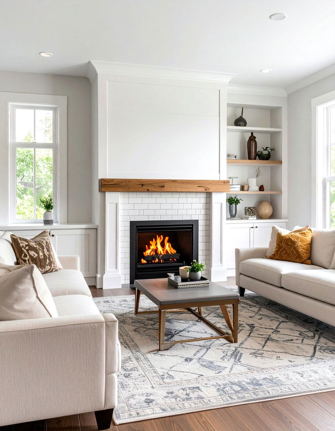Subway Tile Fireplace Backsplash for Timeless Simplicity - 25 fireplace backsplash ideas