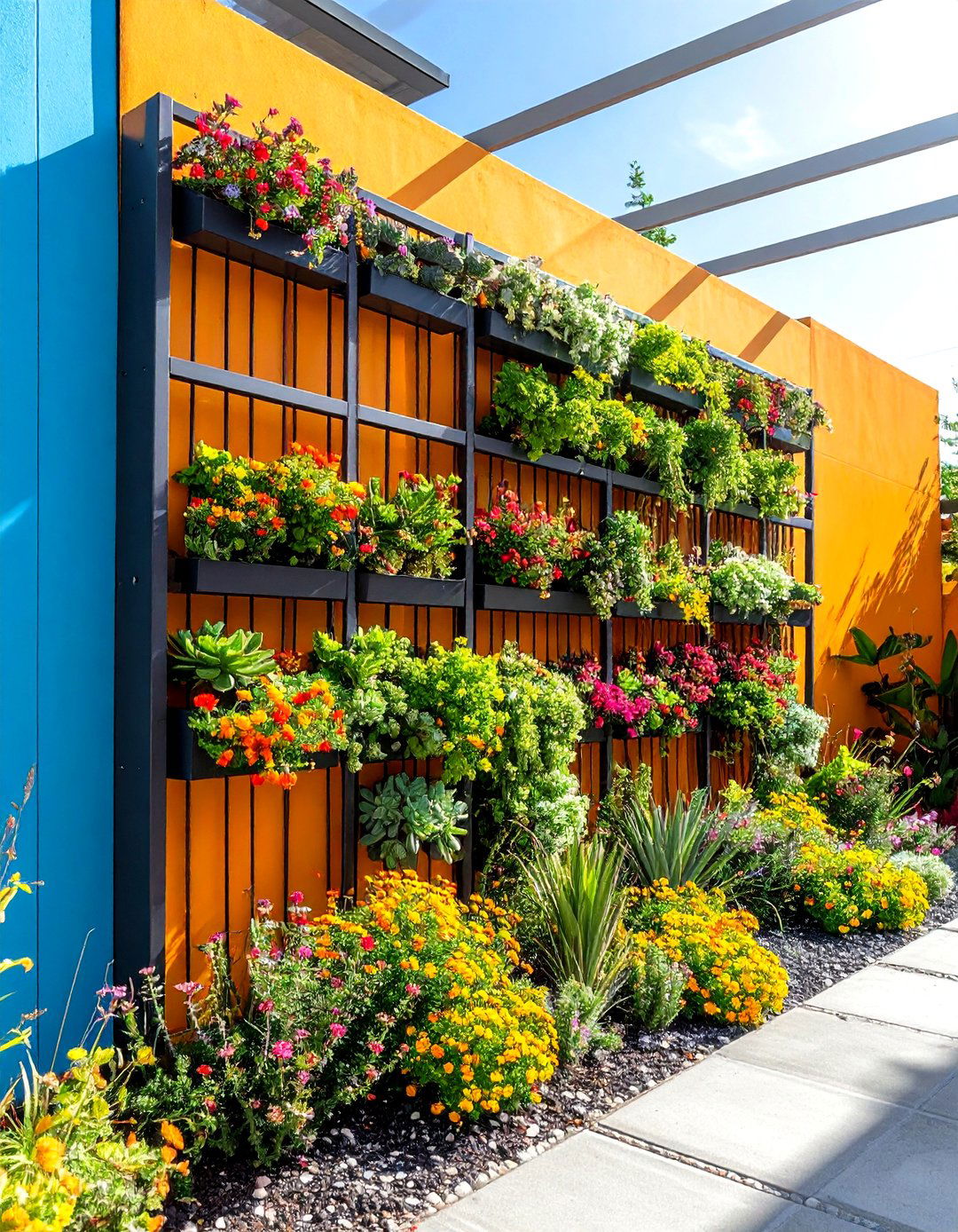 Succulent Living Wall Gives Vertical Backyard Interest - 25 arizona backyard ideas