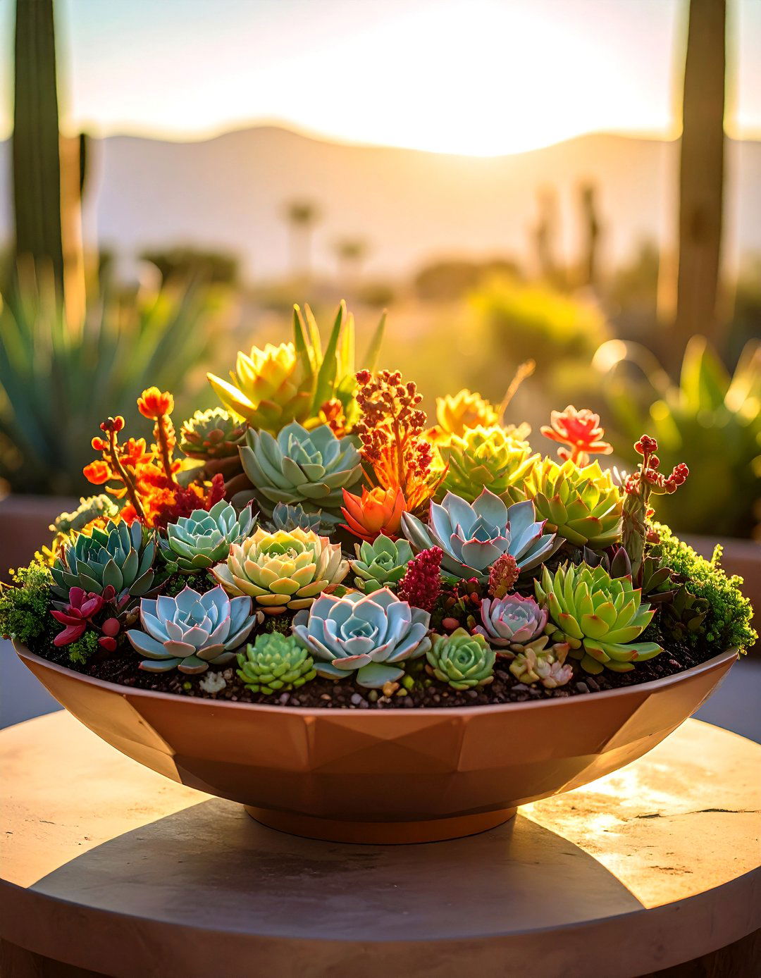 Succulent Mini Garden Centerpiece - 25 non-floral wedding centerpiece ideas
