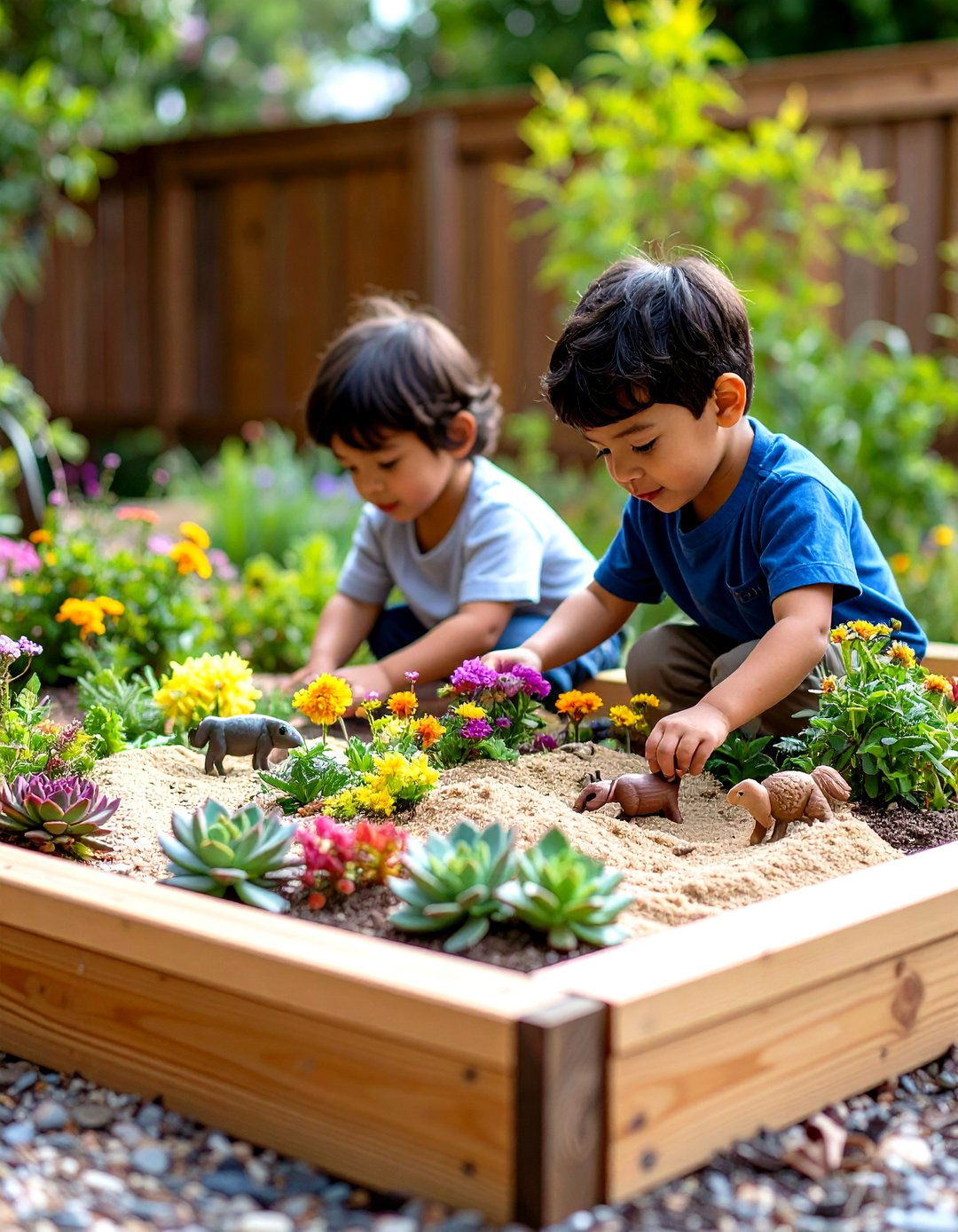 Succulent Sandbox Edge - 25 nursery garden ideas