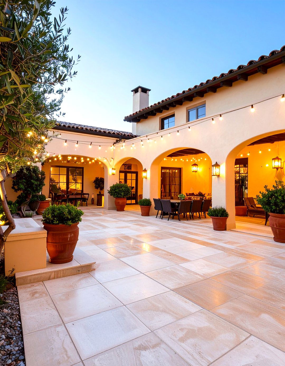 Sun Baked Terracotta Wash Painted Concrete Patio - 25 painted concrete patio ideas
