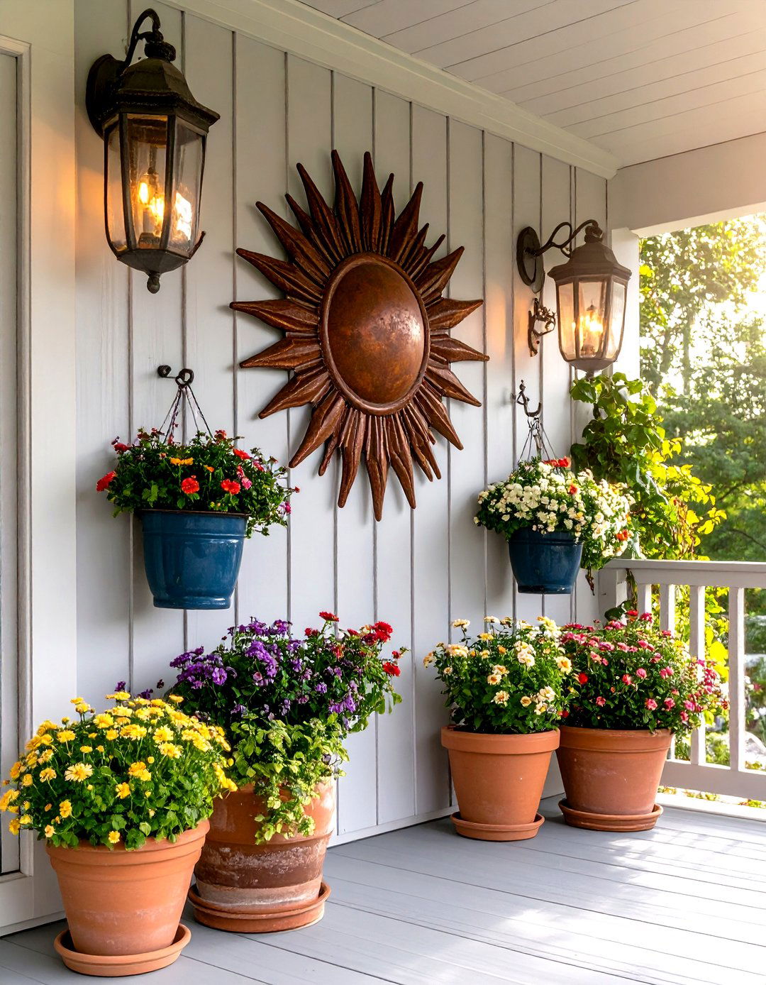 Sun and Moon Metal Outdoor Wall Decor - 25 outdoor wall decor ideas