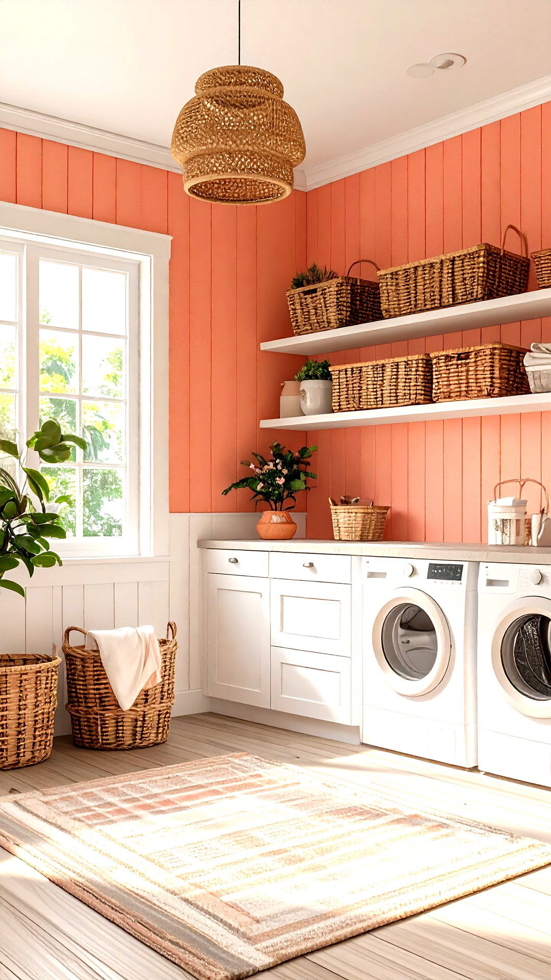 Sunbleached Coral Accent Wall Cheer - 25 accent wall colors