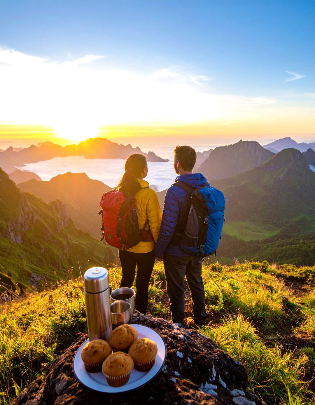 Sunrise Hike and Summit Breakfast - 25 21th wedding anniversary ideas