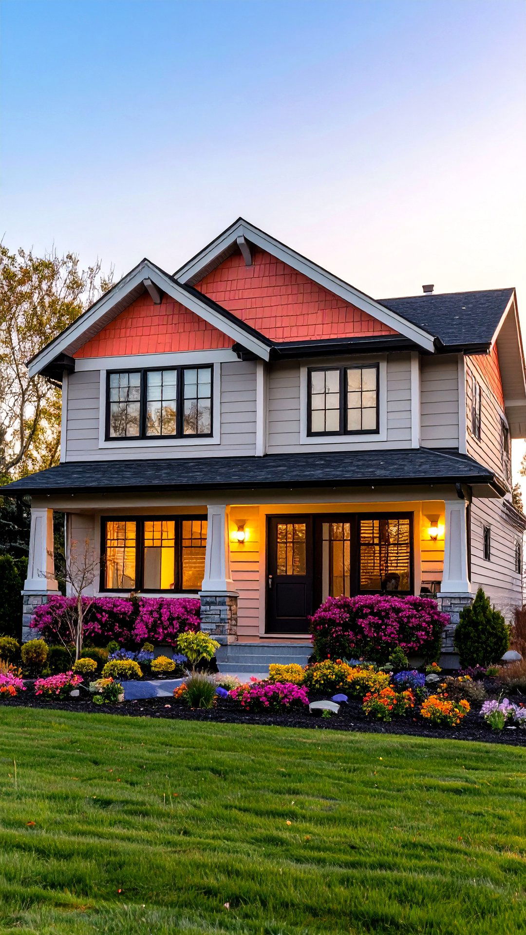 Sunset Stripe Fascia Colors a s House Exterior - 25 1980s house exterior ideas
