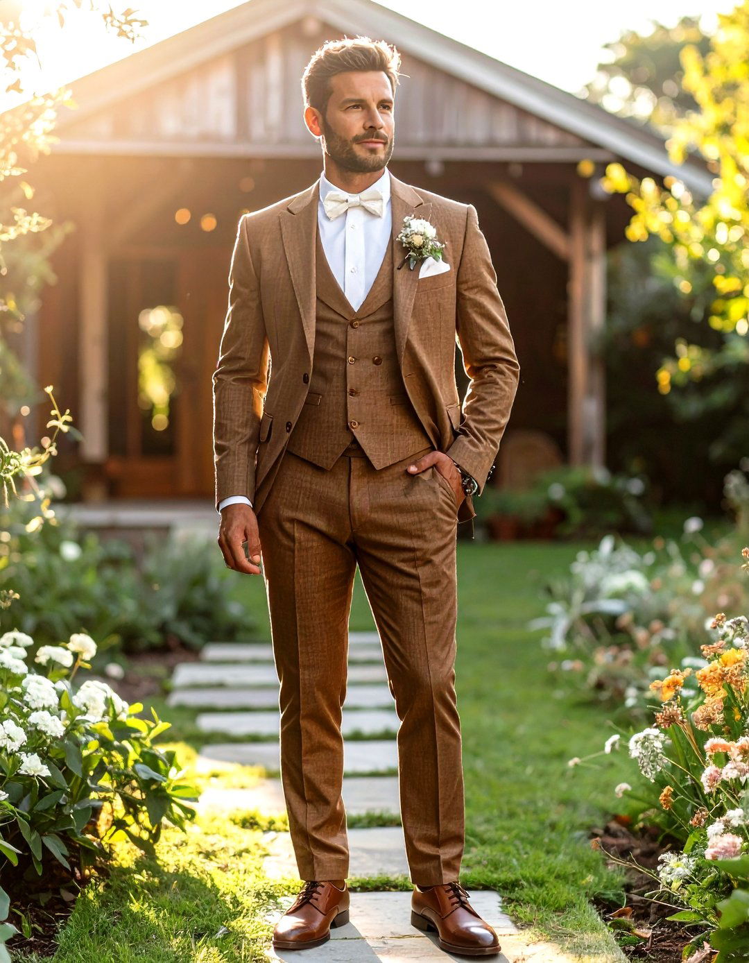 Sustainable Recycled Fabric Mens Wedding Outfit - 25 men's wedding outfit ideas
