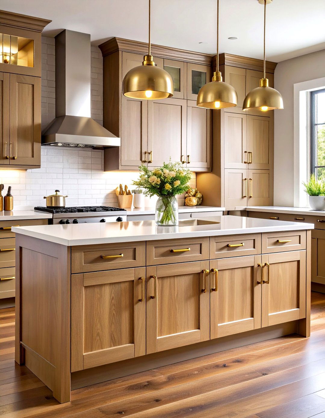 Swap to Brass or Aged Metal Hardware for Subtle Glow - 25 cozy kitchen ideas