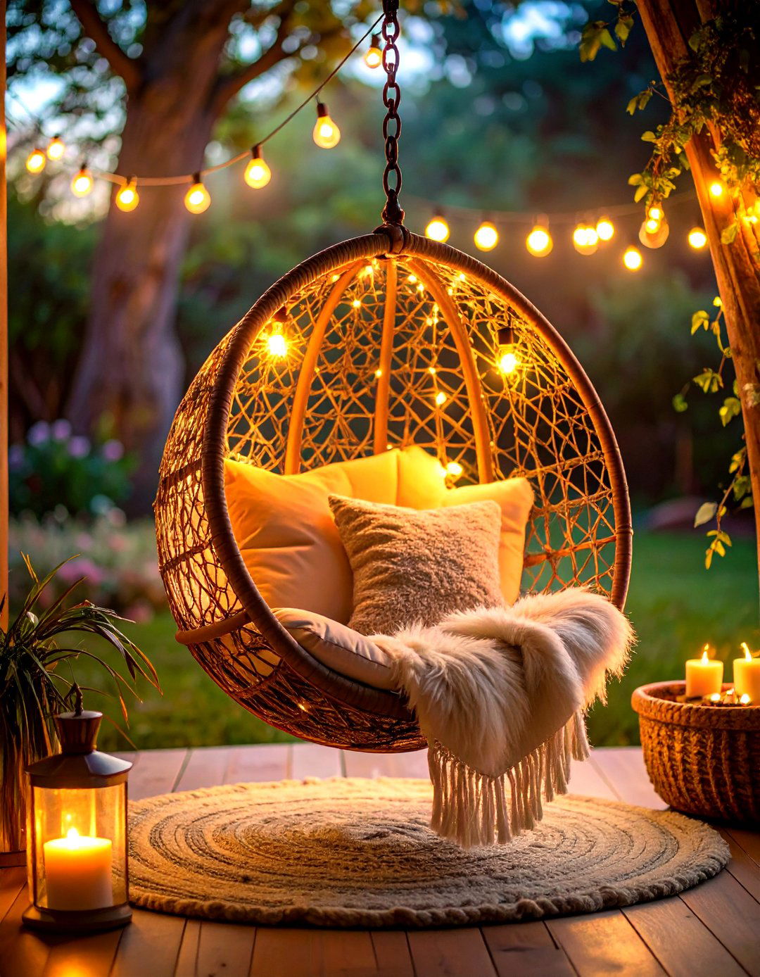 Swing Chair Reading Nook - 25 outdoor reading nook ideas