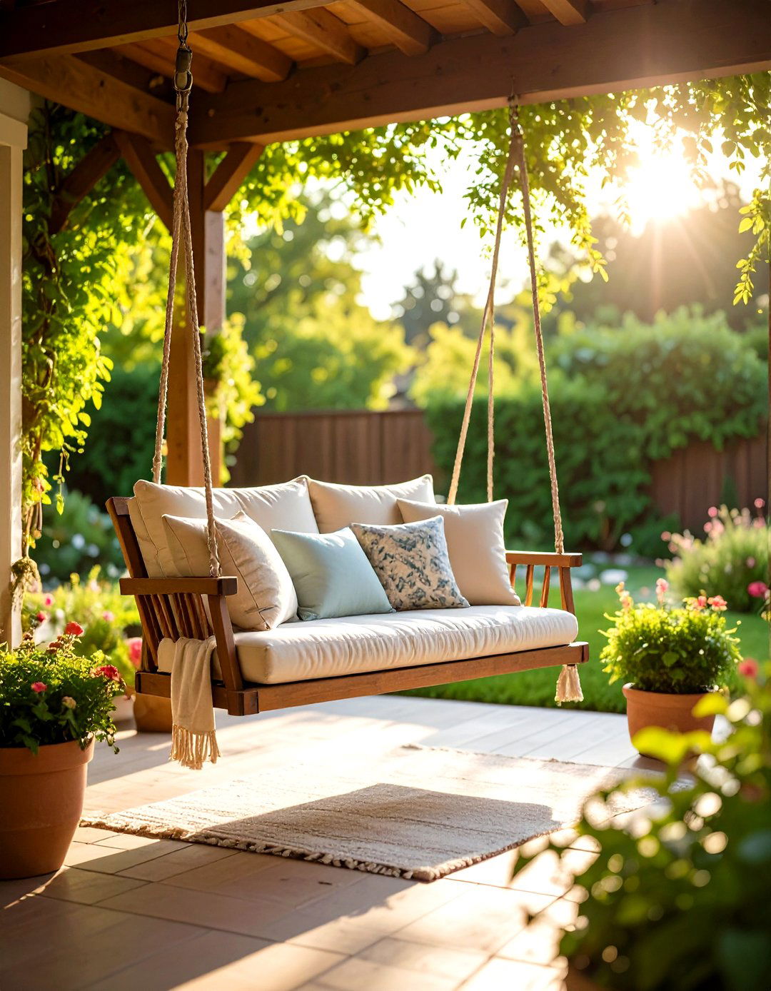 Swing or Hanging Chair for Gentle Motion - 25 patio decor ideas