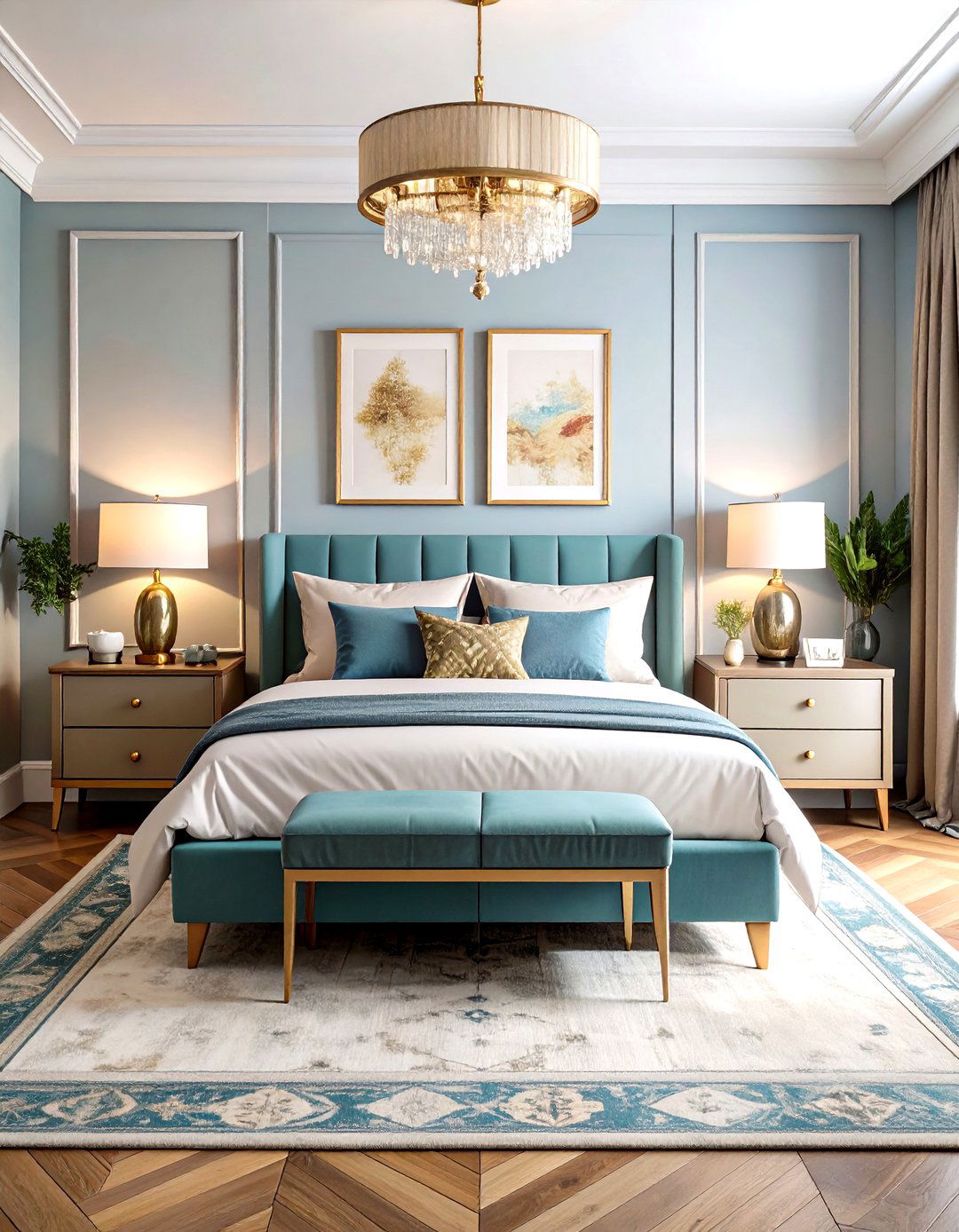 Symmetry for a Harmonious Art Deco Bedroom Layout - 25 art deco bedroom ideas