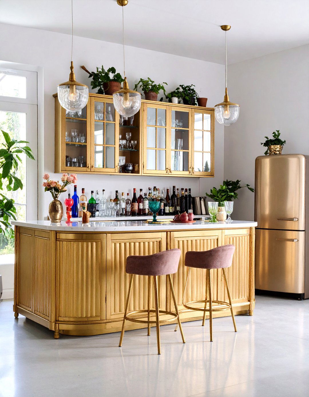Take the Opportunity to Tuck a Home Bar Nook into the Parlor Room - 25 parlor room ideas