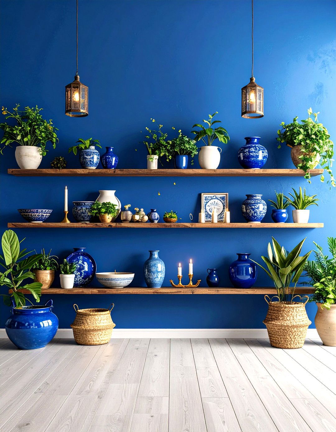 Talavera Cobalt Blue Mexican Paint Color as a Bold Accent - 25 mexican interior paint colors