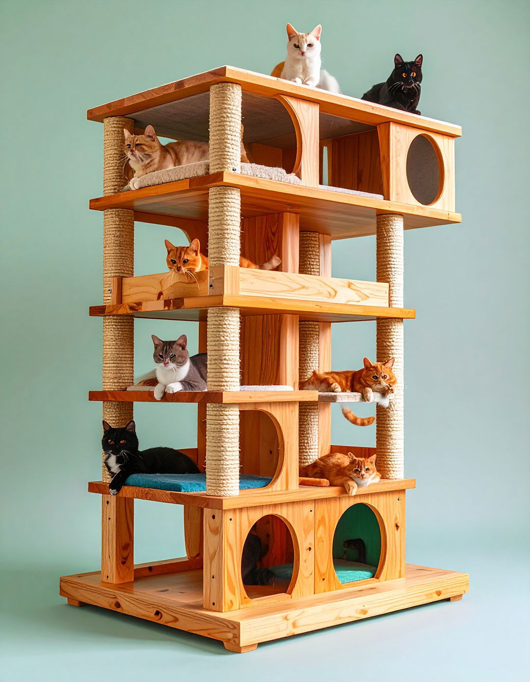 Tall Tower for Large Cats - 25 outdoor cat tree ideas