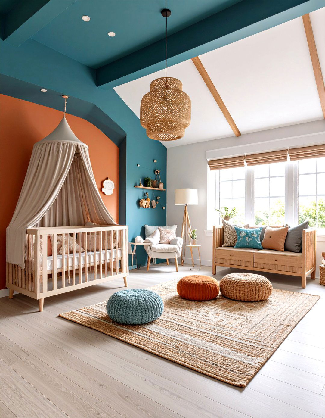 Teal and Terracotta Bold Nursery Color - 25 nursery color ideas