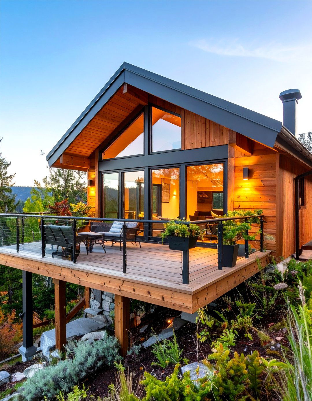 Tech Integrated Smart Balcony A Frame - 25 a frame house with balcony