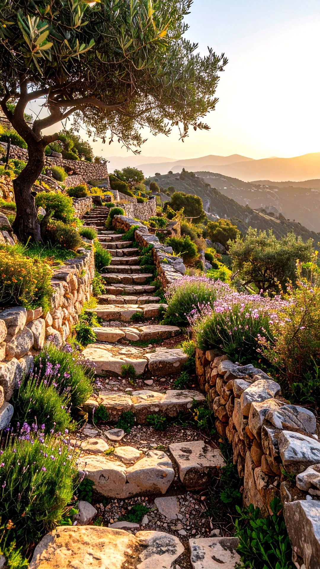 Terraced Rockeries for Steep Plots and Dramatic Vistas - 25 greek garden ideas