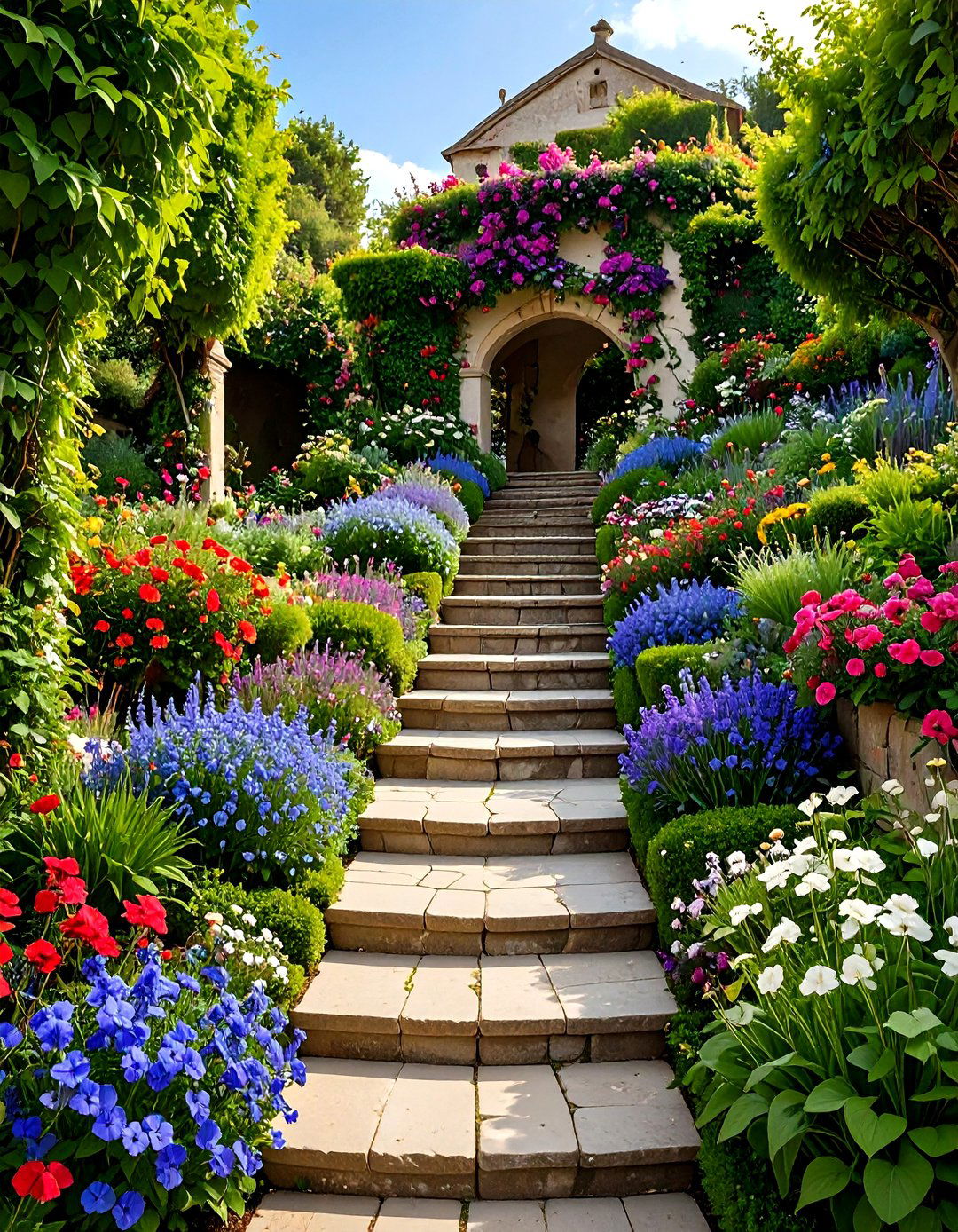 Terraced Slope Parterre - 25 parterre garden ideas