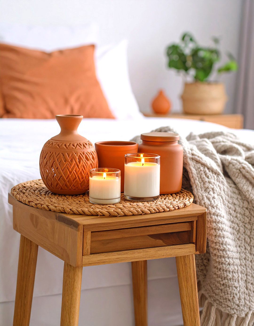 Terracotta Bedroom Fragrance and Sensory Layers - 25 Terracotta Bedroom Ideas
