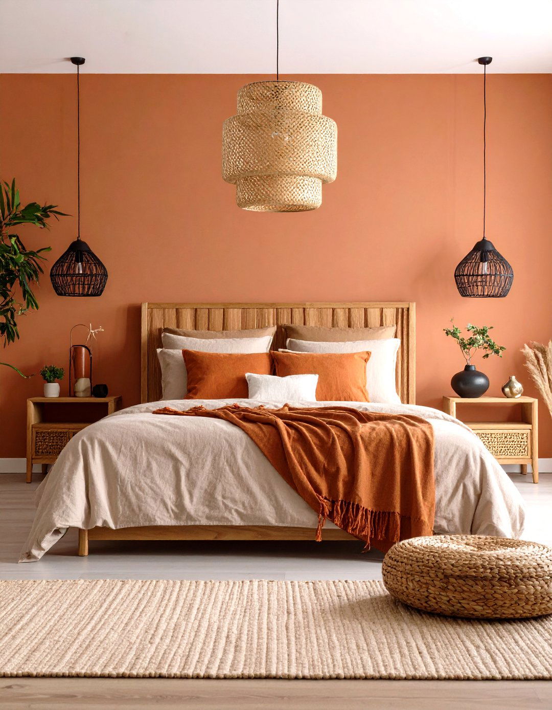 Terracotta Toned Bedroom for Grounded Calm - 25 orange room ideas