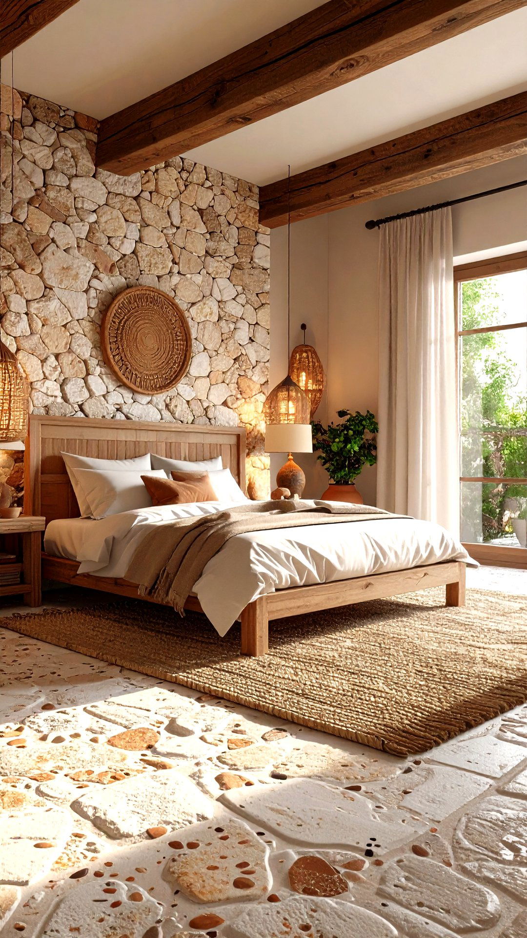 Terracotta and Stone Textures Greek Bedroom - 25 greek bedroom design ideas