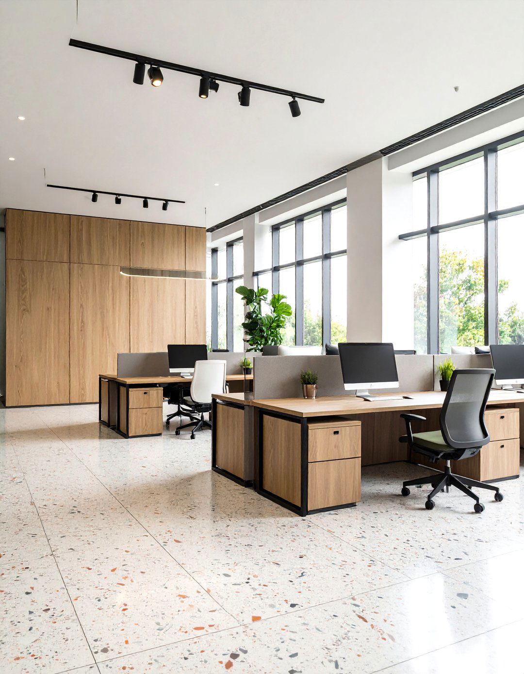 Terrazzo Speckled Office Wallpaper for Playful Sophistication - 25 office wallpaper ideas