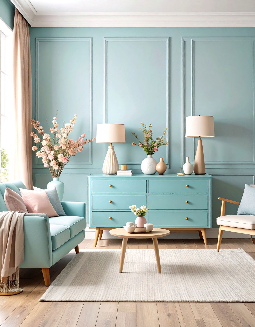 Test Pastel Themes on Furniture - 25 pastel living room ideas
