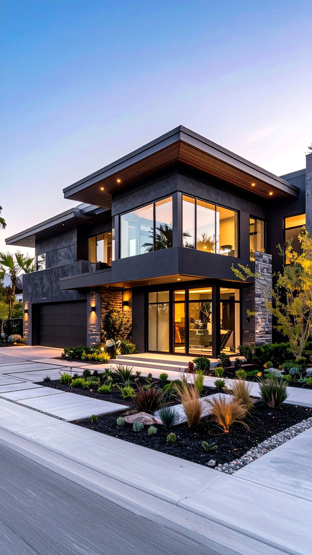 Textured Black Stucco Modern - 25 black house exteriors & paint colors