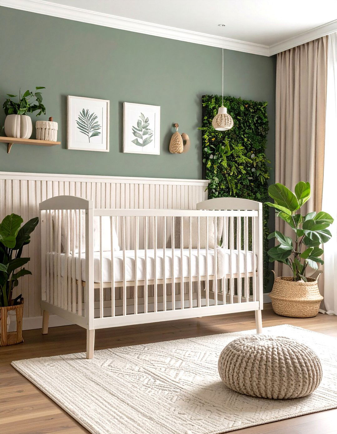 Textured Monochrome Accent Wall - 25 neutral nursery ideas