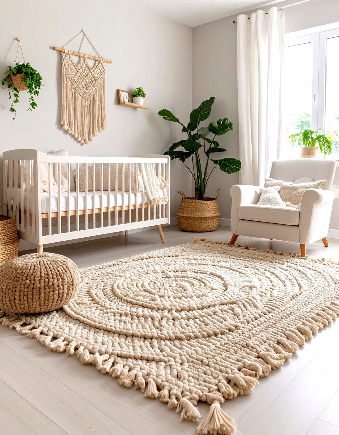 Textured Natural Fiber Rug - 25 neutral nursery ideas