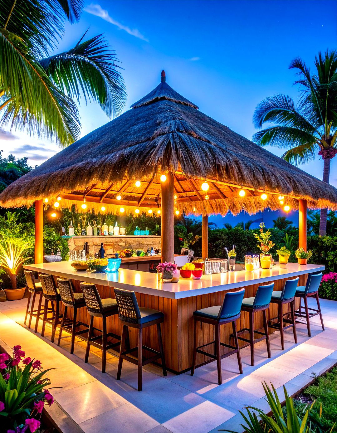 Thatched Palapa Roof Creates Instant Tropical Escape - 25 outdoor kitchen roof ideas
