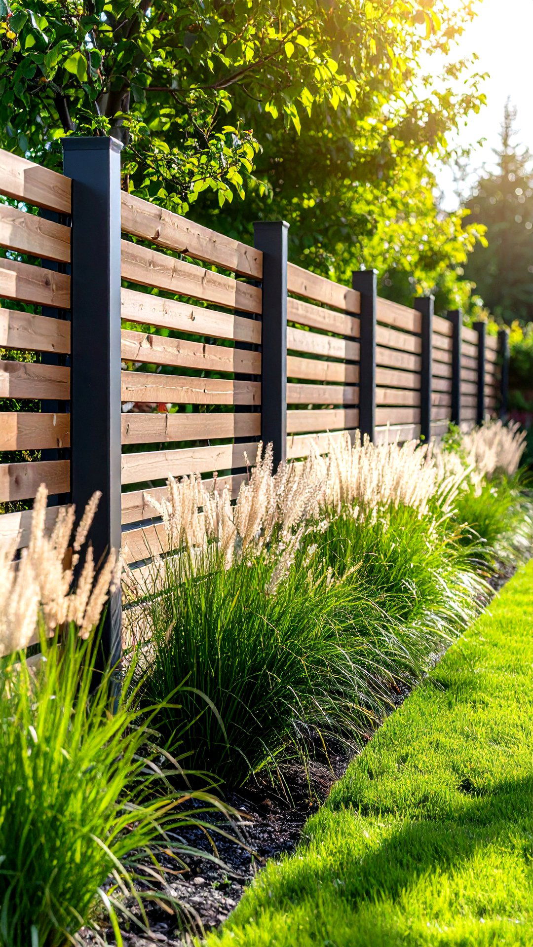 Timber Slatted Garden Wall for Privacy - 25 garden wall ideas