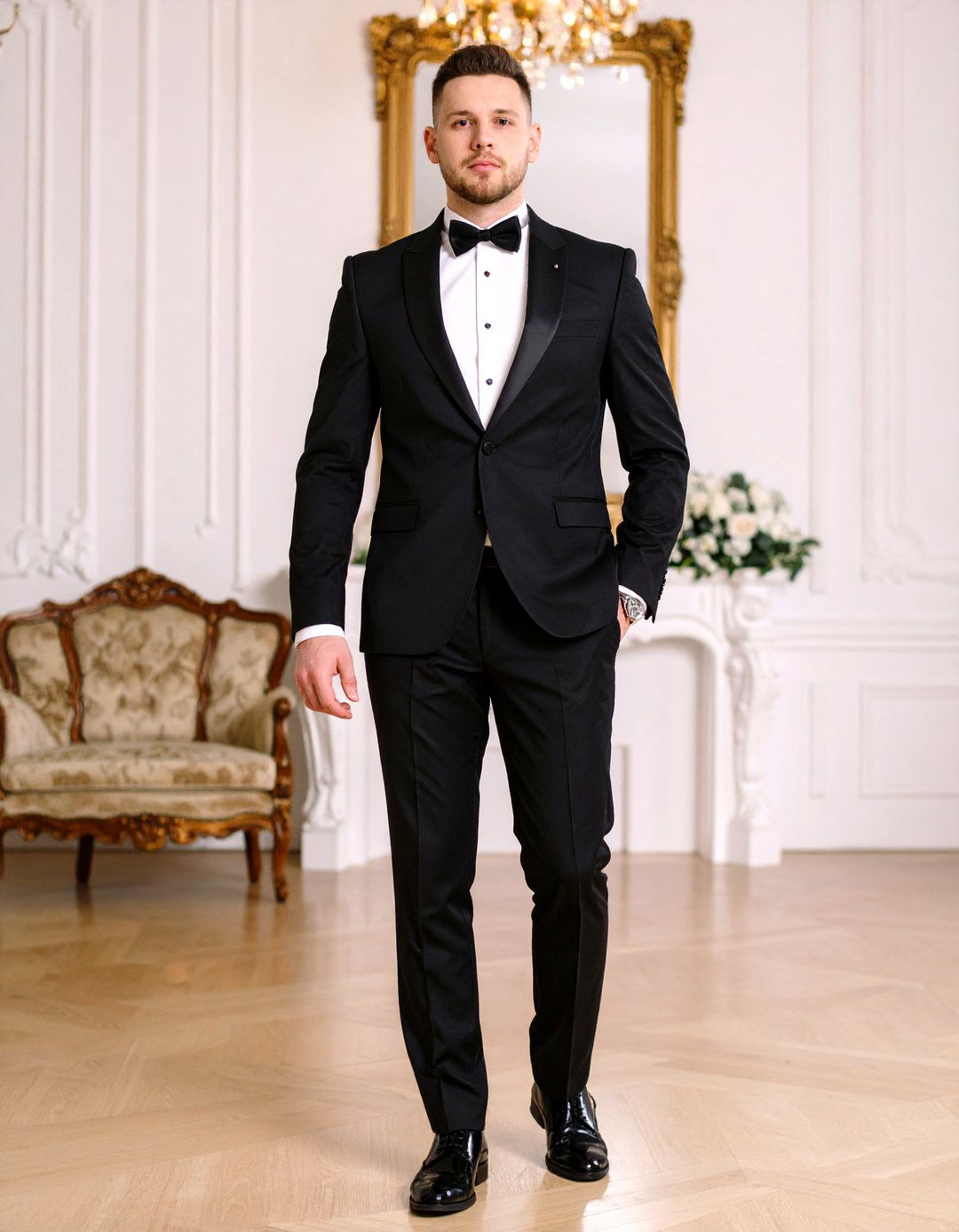 Timeless Black Tie Tuxedo Mens Wedding Outfit - 25 men's wedding outfit ideas