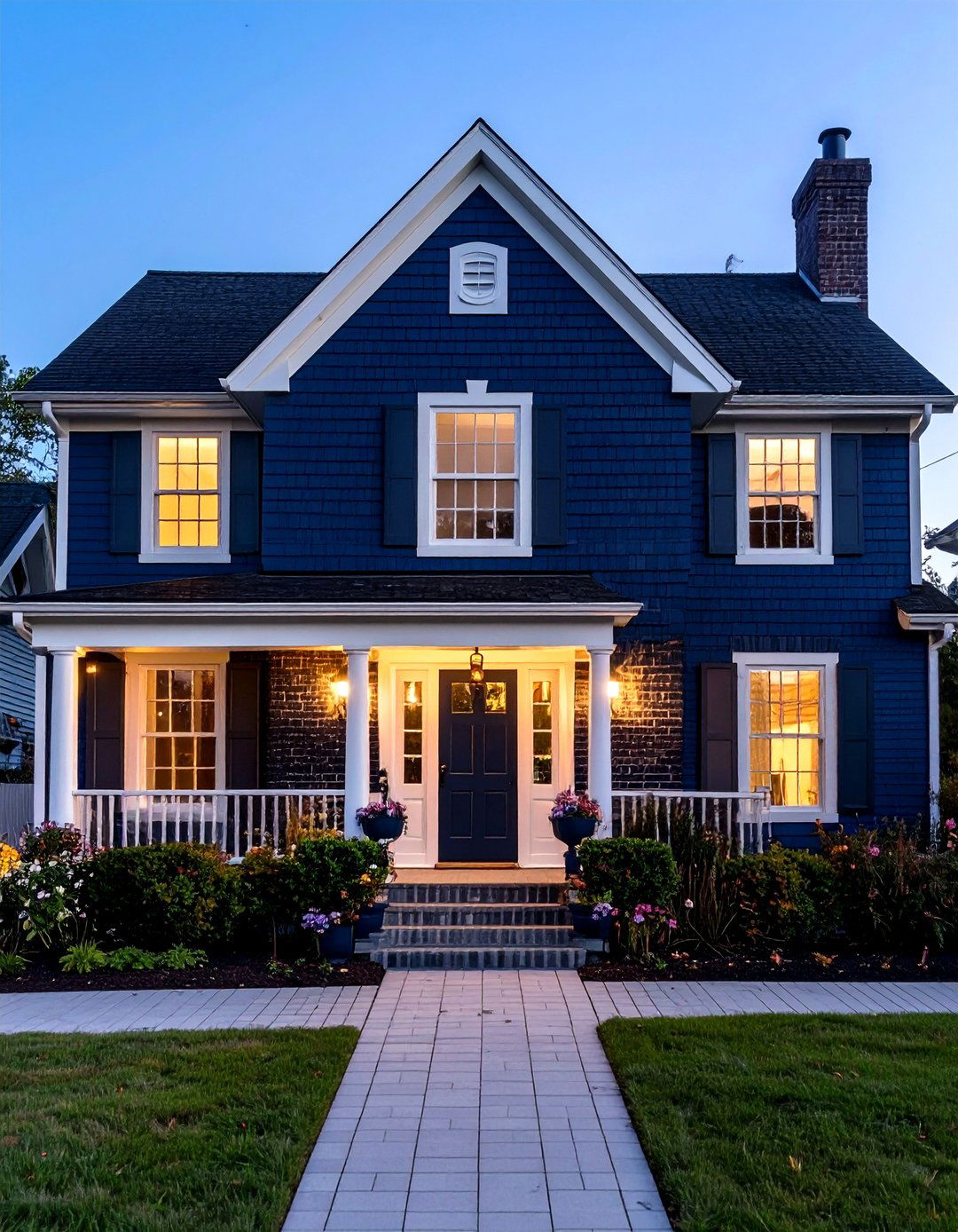 Timeless Navy Exterior Brick Paint Color Hale Navy - 25 exterior brick paint color ideas