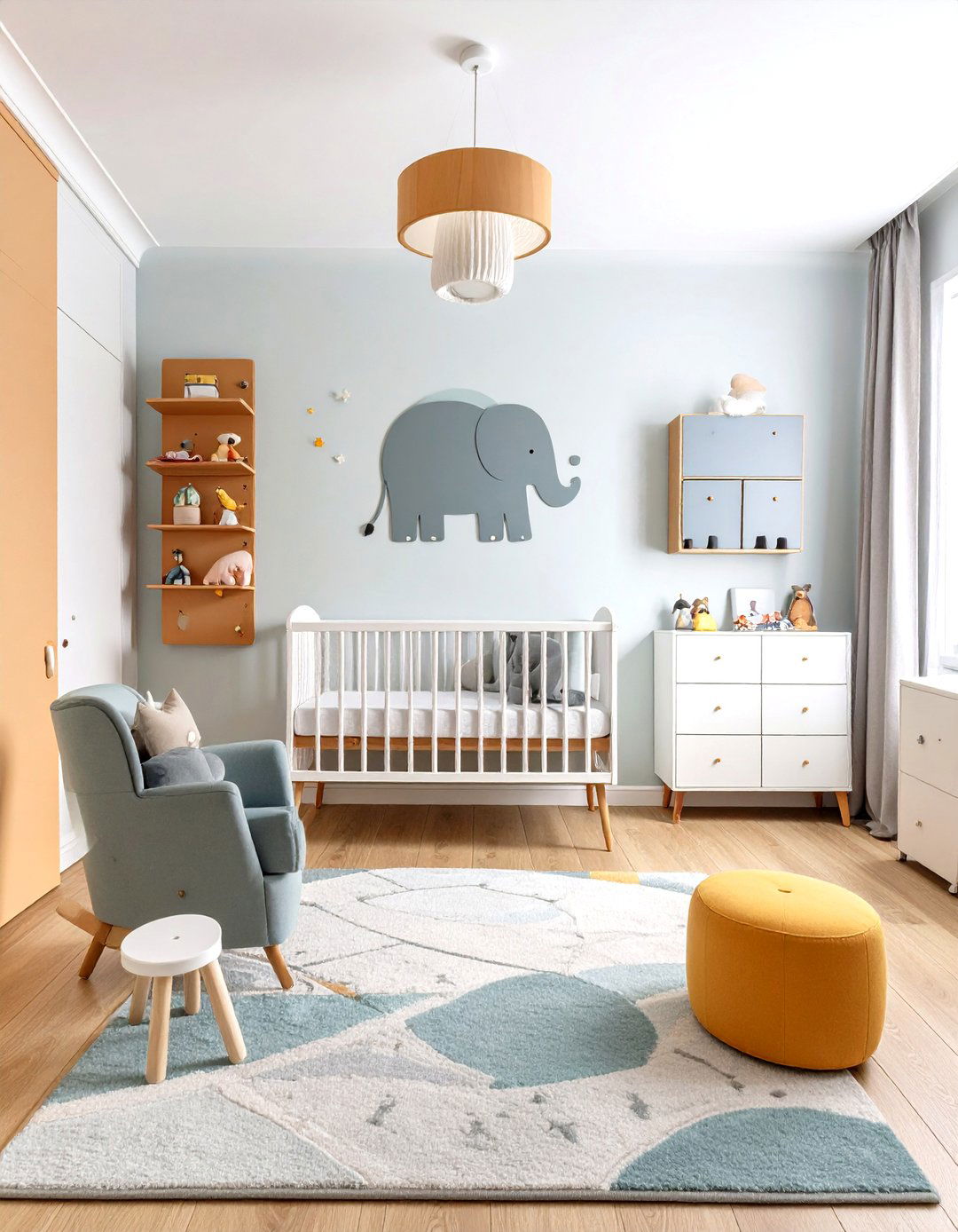 Tiny Space Elephant Nursery Optimized Storage - 25 elephant nursery ideas