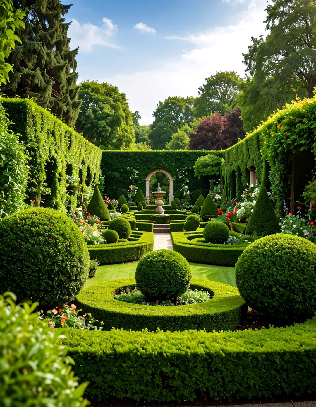 Topiary Accent Parterre - 25 parterre garden ideas