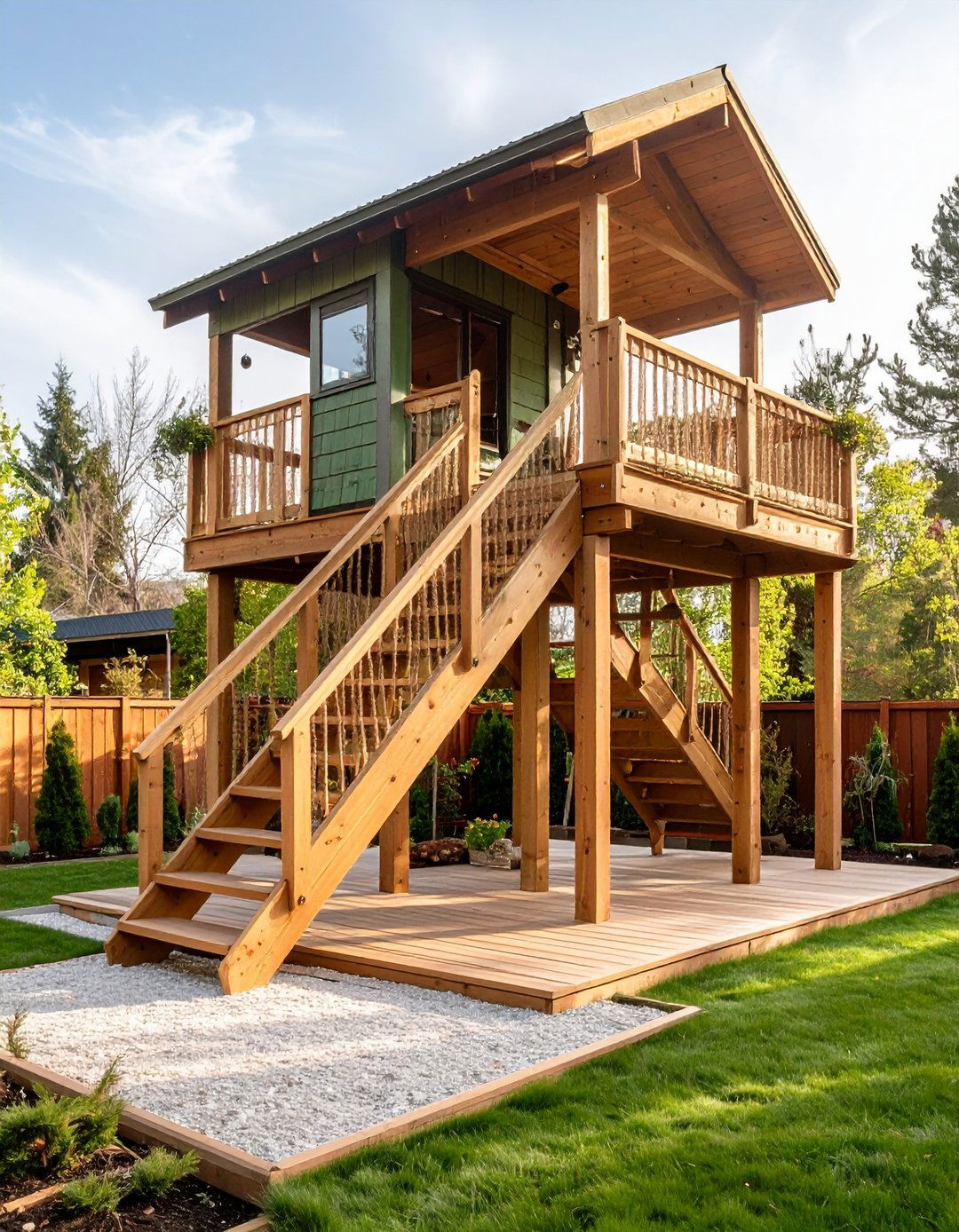 Tower and Staircase Catio - 25 outdoor catio ideas