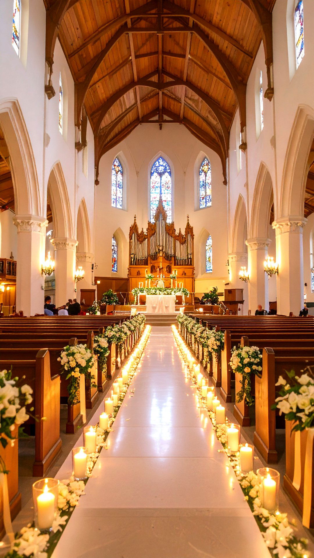 Traditional Church Wedding with Candlelit Aisles - 25 classic wedding ideas