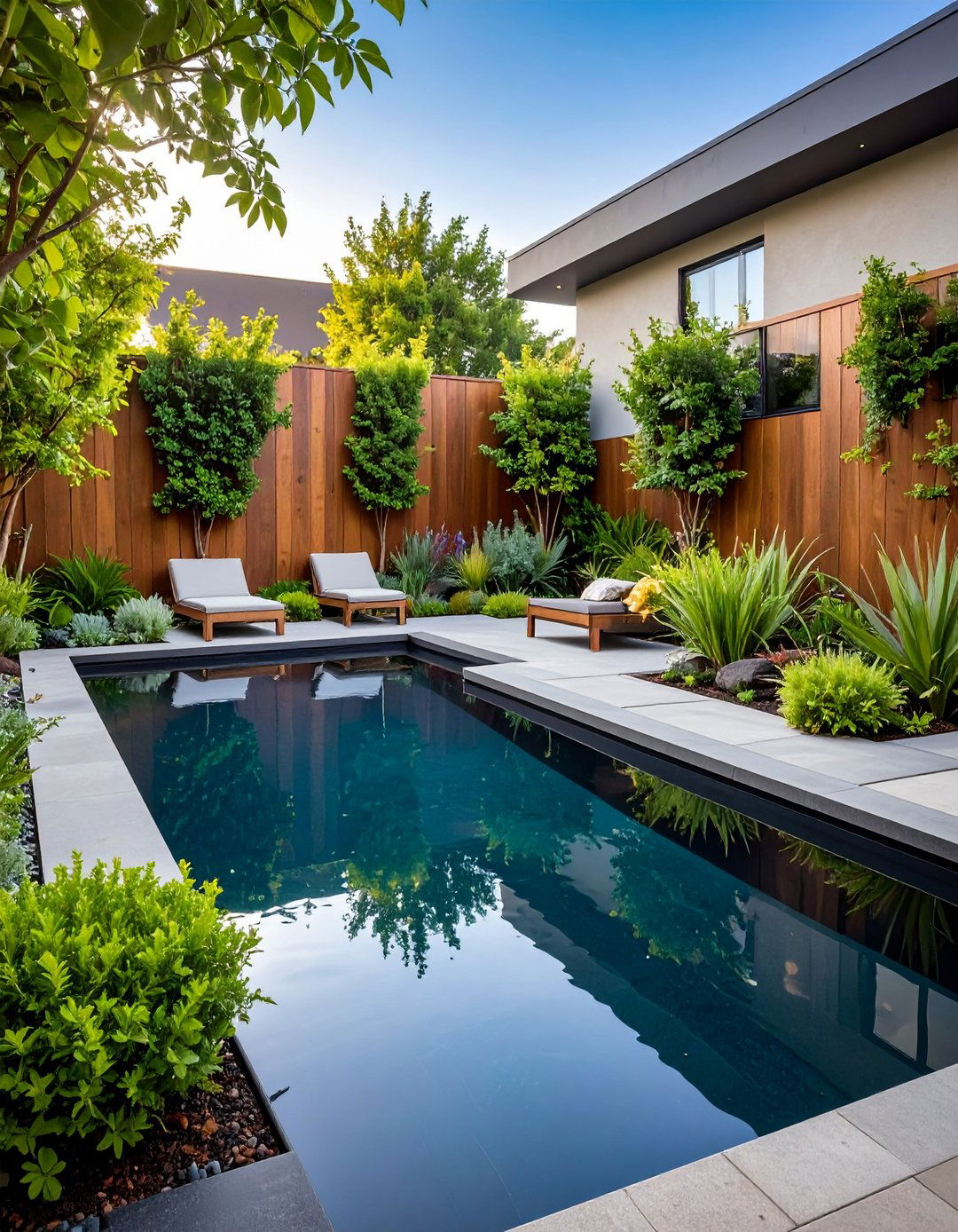 Tranquil Reflective Water Feature Courtyard - 25 courtyard ideas