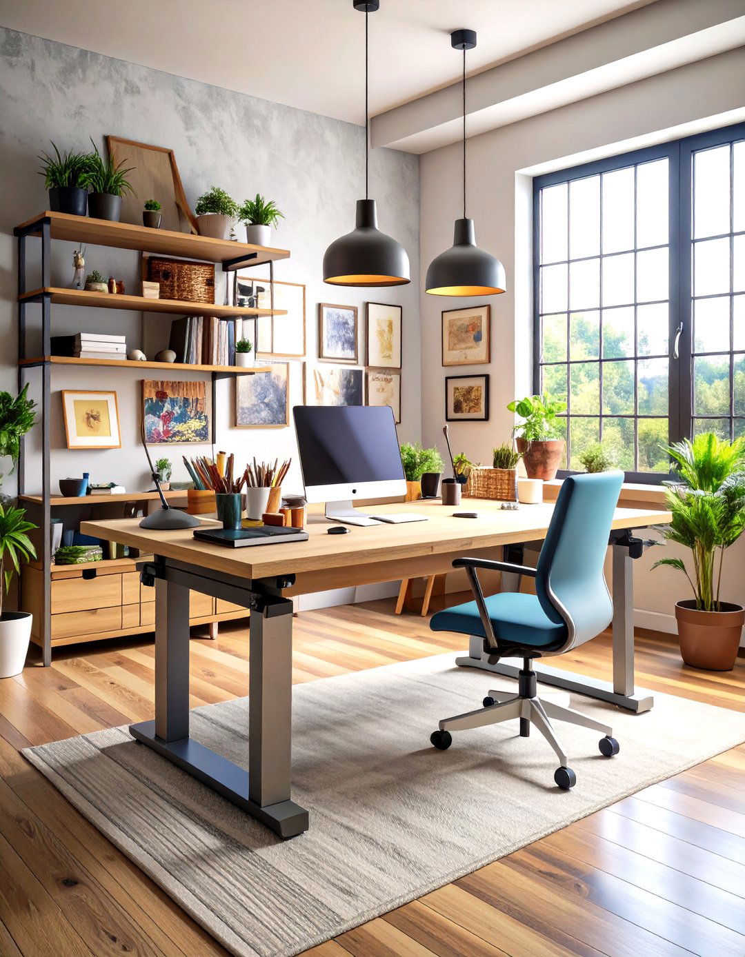 Transforming Desks for Mixed Media Flow - 25 art room ideas