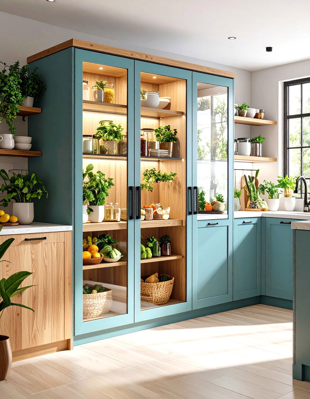 Translucent Glass Door - 25 pantry door ideas