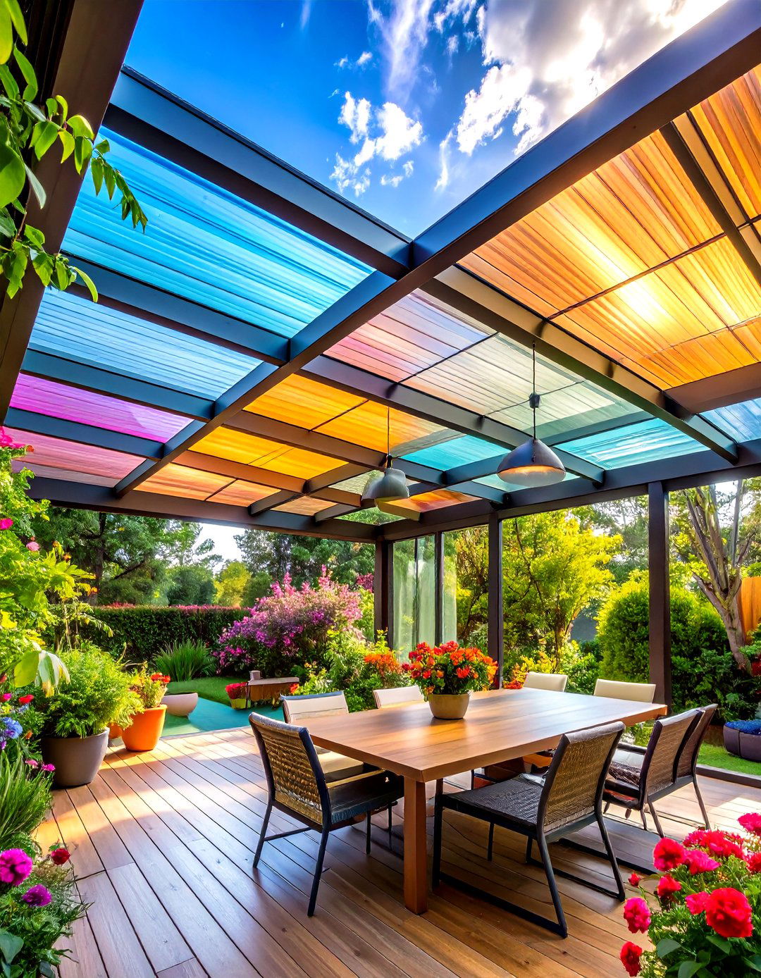 Translucent Polycarbonate Patio Ceiling - 25 patio ceiling ideas