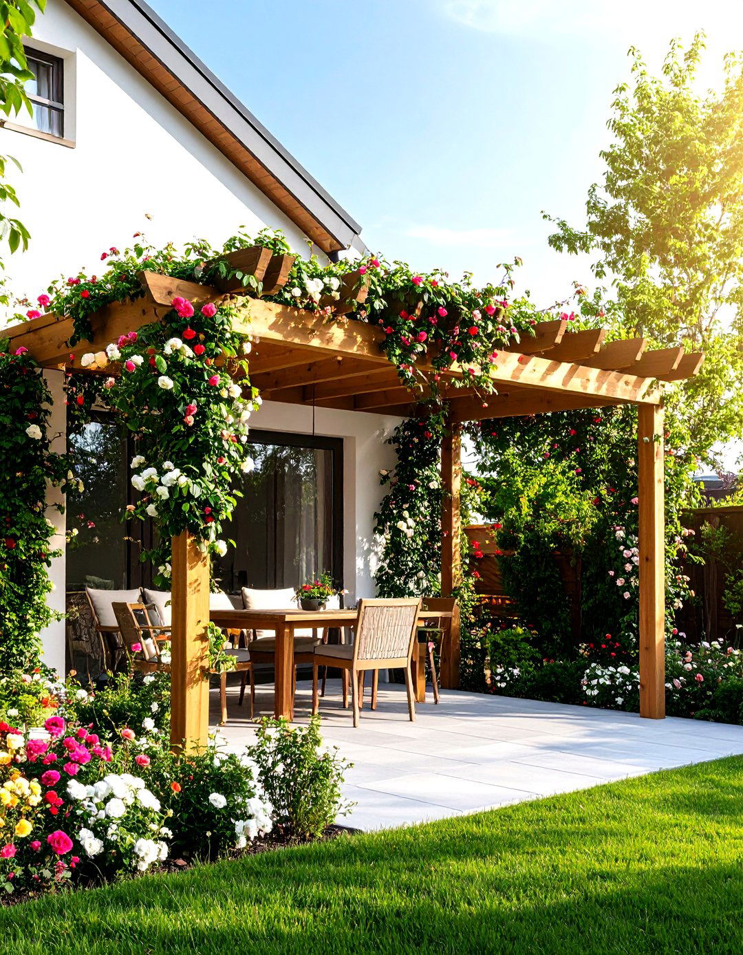 Trellised Climbers for Living Patio Walls - 25 patio decor ideas