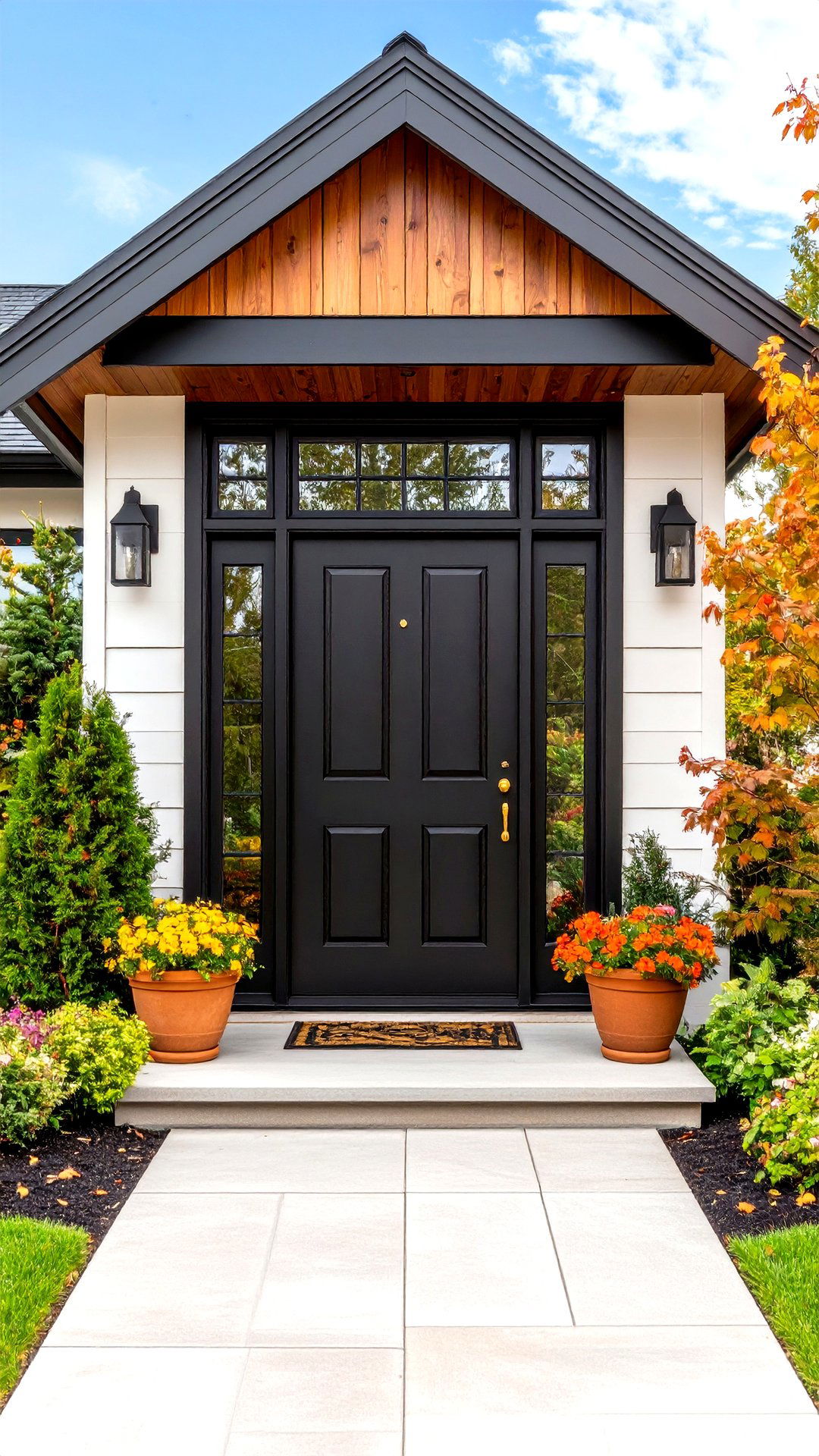 Tricorn Black Gloss Cedar Front Door - 25 cedar front door colors ideas