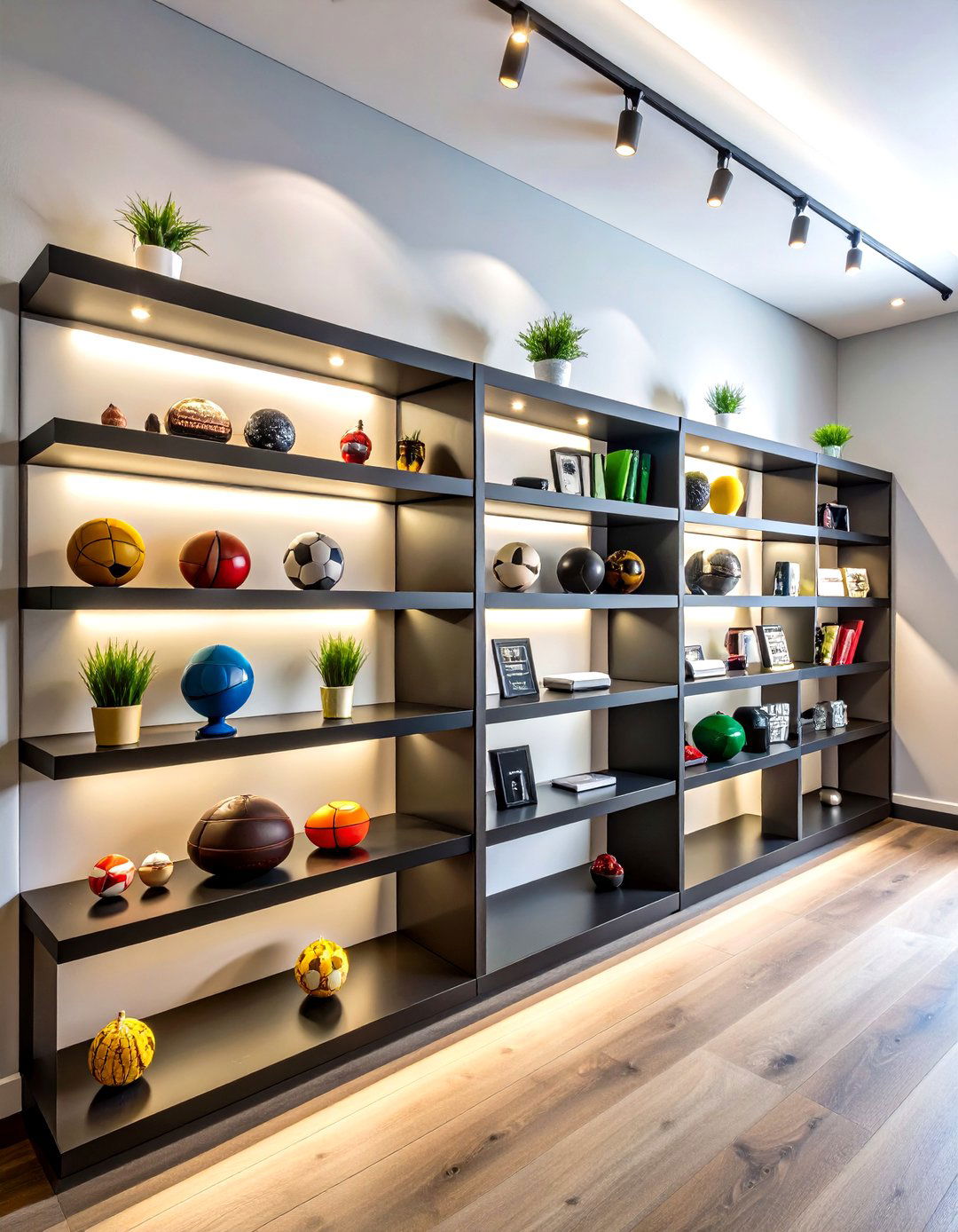 Trophy and Memorabilia Shelves That Tell Your Story - 25 football room decor ideas