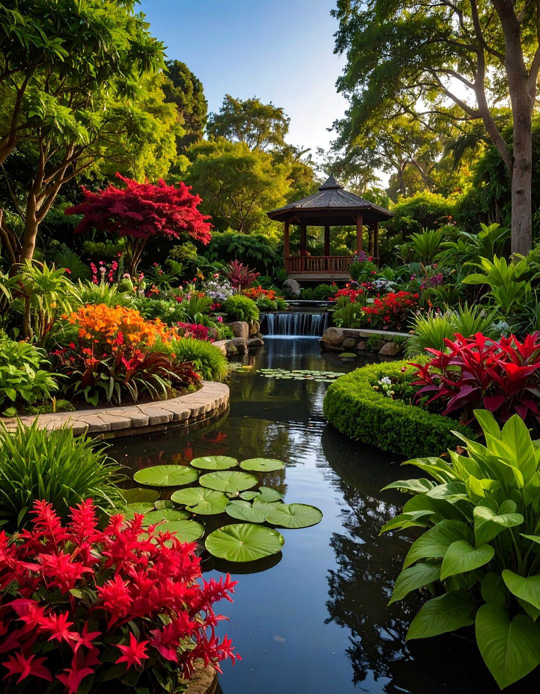 Tropical Fusion Parterre - 25 parterre garden ideas