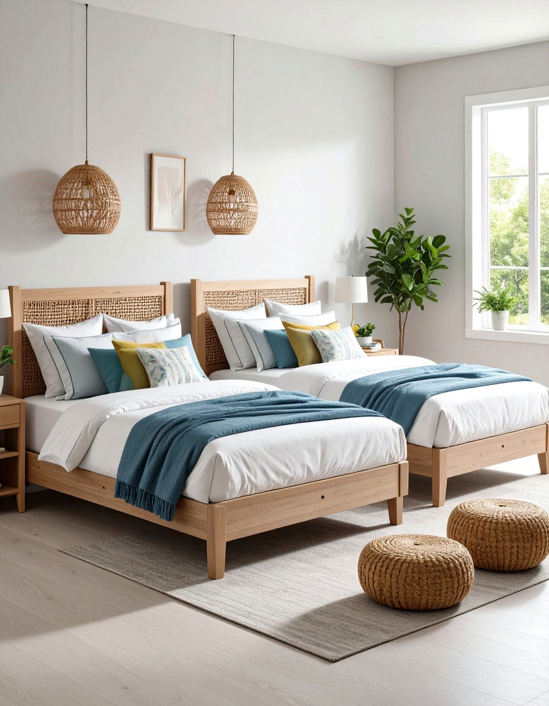 Trundle Bed Pair for Day Night Flexibility - 25 2 beds in one small room ideas